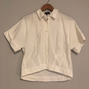 Theory Cropped Button Down Shirt